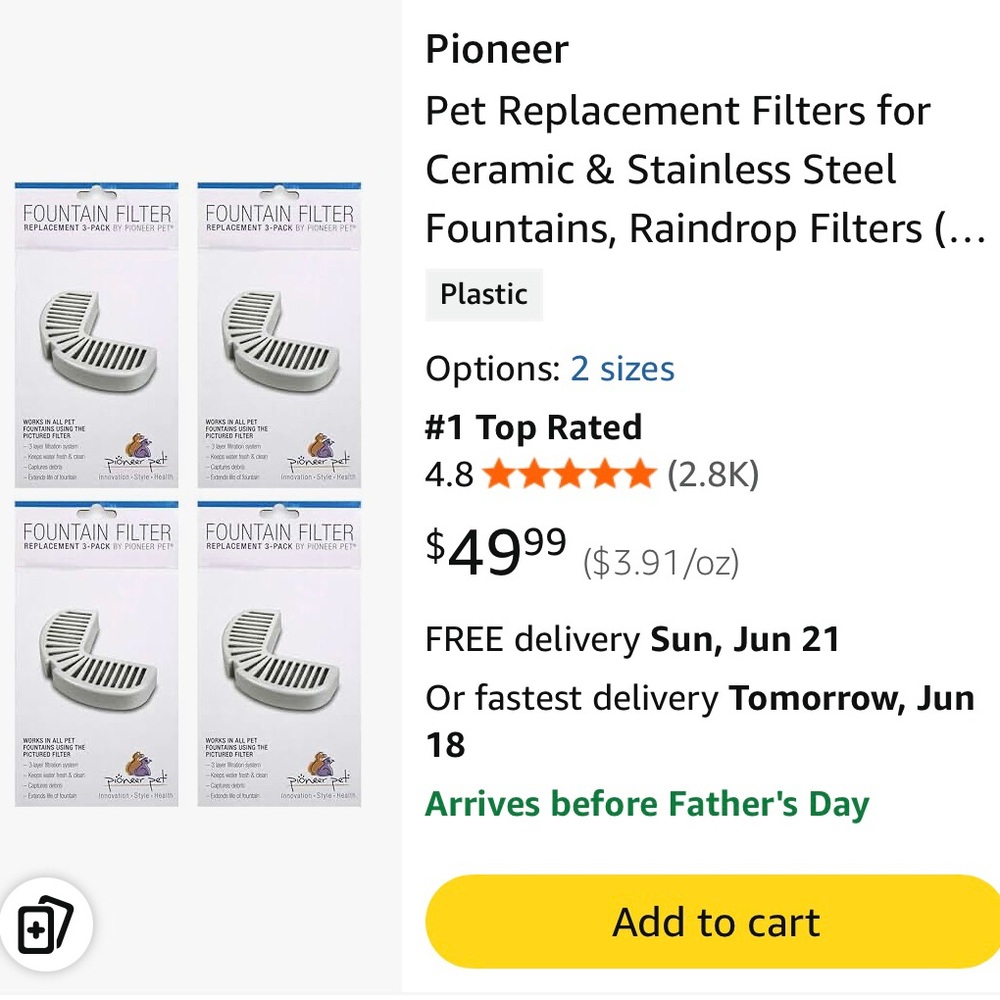 Pioneer Pet Stainless Steel Fountain and New Unopened 15 Replacement Filters - Picture 5 of 17
